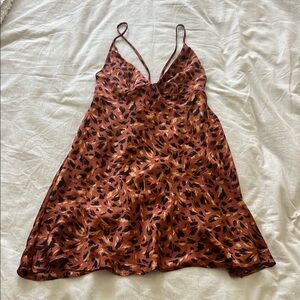 Free people rust print mini dress
